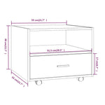 Salontafel 55X55X40 Cm Bewerkt Hout