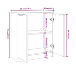 Dressoir 60X30X70 Cm Bewerkt Hout