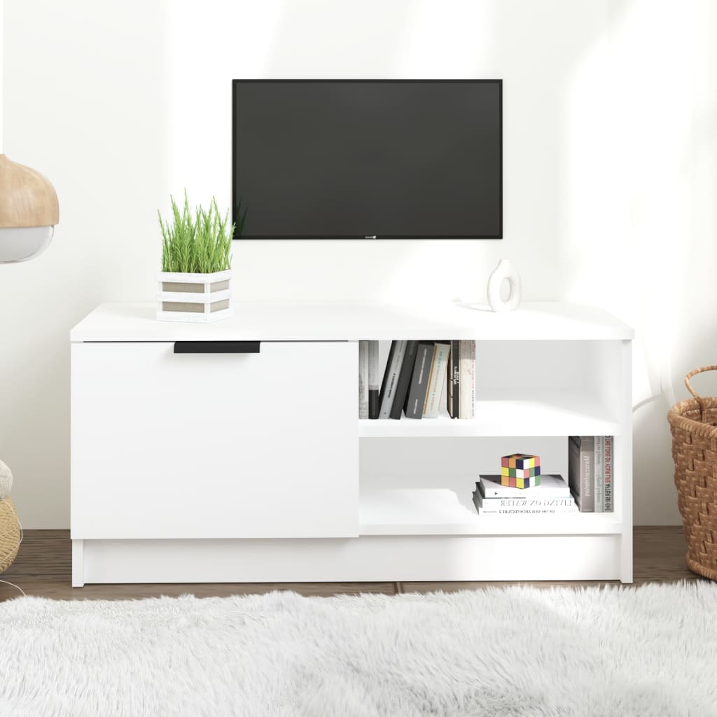 Tv-Meubel 80X35X36,5 Cm Bewerkt Hout