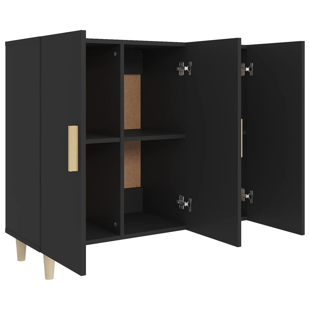 Dressoir 90X34X80 Cm Bewerkt Hout