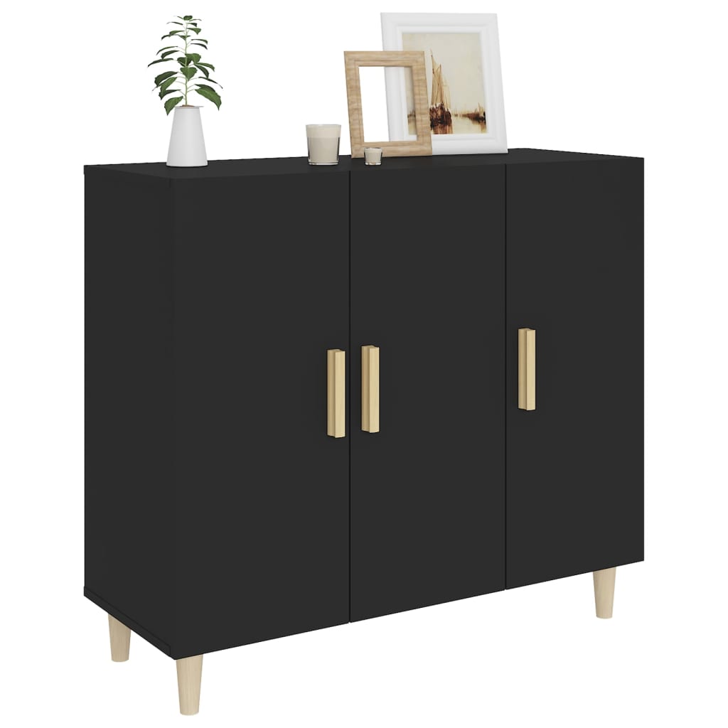Dressoir 90X34X80 Cm Bewerkt Hout