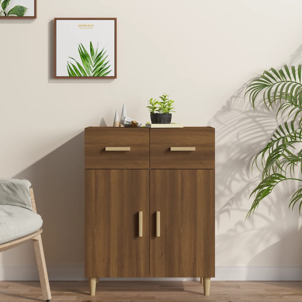 Dressoir 69,5X34X89 Cm Bewerkt Hout