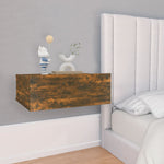 Nachtkastje Zwevend 40X30X15 Cm Bewerkt Hout