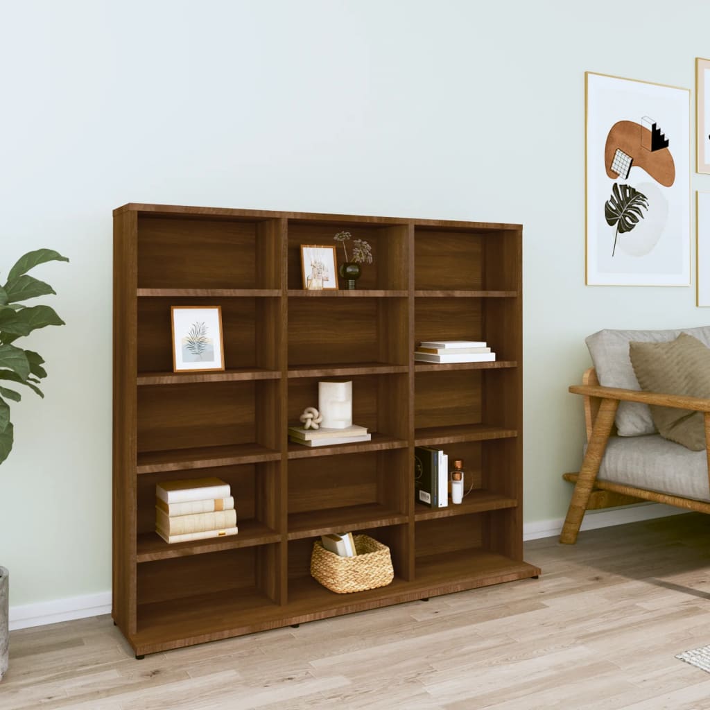 Cd-Kast 102X16X177,5 Cm Bewerkt Hout