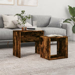 Salontafelset 48X30X45 Cm Bewerkt Hout