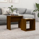 Salontafelset 48X30X45 Cm Bewerkt Hout
