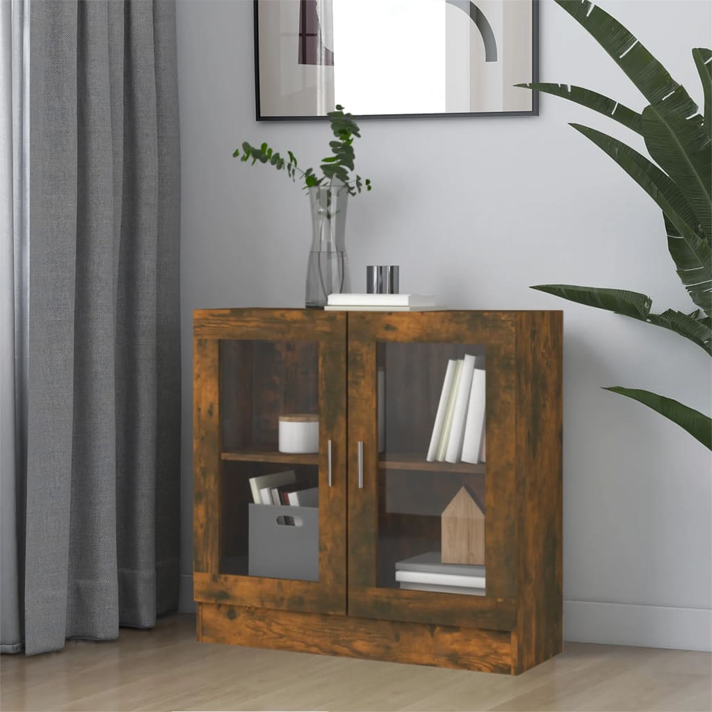Vitrinekast 82,5X30,5X80 Cm Bewerkt Hout
