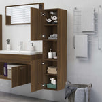 Badkamerkast 30X30X130 Cm Bewerkt Hout