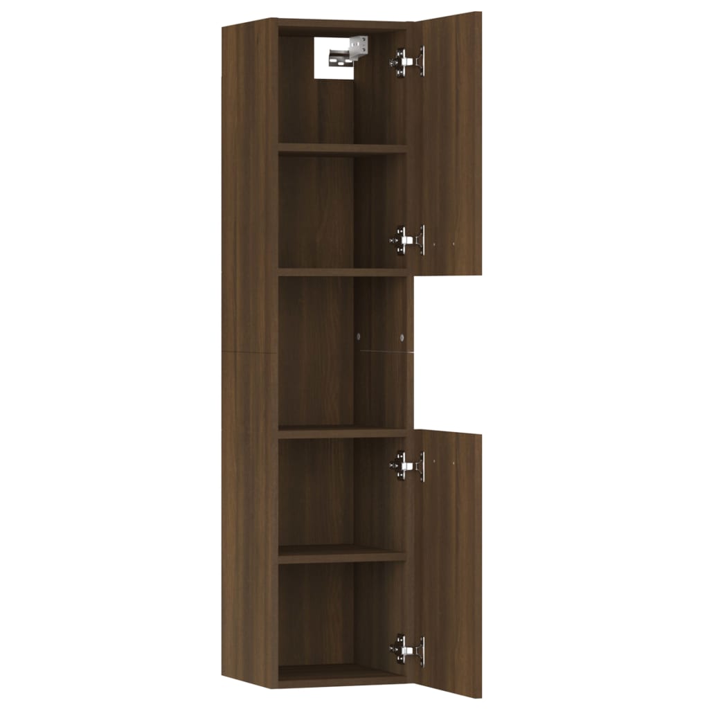 Badkamerkast 30X30X130 Cm Bewerkt Hout