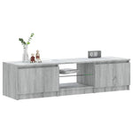 Tv-Meubel Met Led-Verlichting 140X40X35,5 Cm Grijs Sonoma Eiken