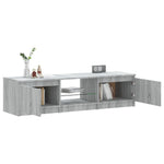 Tv-Meubel Met Led-Verlichting 140X40X35,5 Cm Grijs Sonoma Eiken