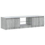 Tv-Meubel Met Led-Verlichting 140X40X35,5 Cm Grijs Sonoma Eiken