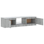 Tv-Meubel Met Led-Verlichting 140X40X35,5 Cm Grijs Sonoma Eiken