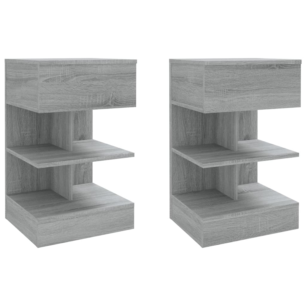 Nachtkastjes 40X35X65 Cm Bewerkt Hout Eiken