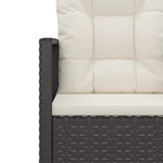 -Delige Loungeset Met Kussens Poly Rattan