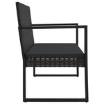 4-Delige Loungeset Met Kussens Poly Rattan Zwart