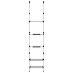 Tuinrek Met 3 Schappen Telescopisch Aluminium Zilverkleurig