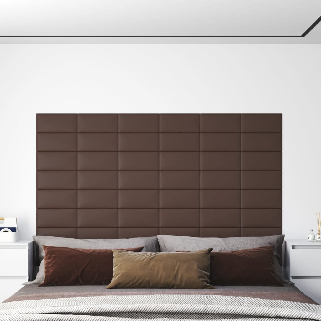 Wandpanelen 1,08 M² Kunstleer Bruin