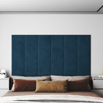 Wandpanelen 1,08 M² Fluweel Blauw