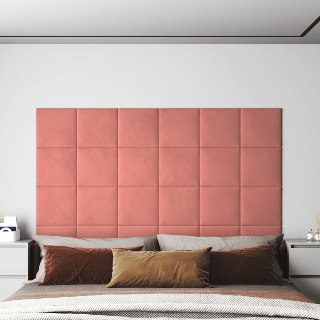 Wandpanelen 1,08 M² Fluweel Roze