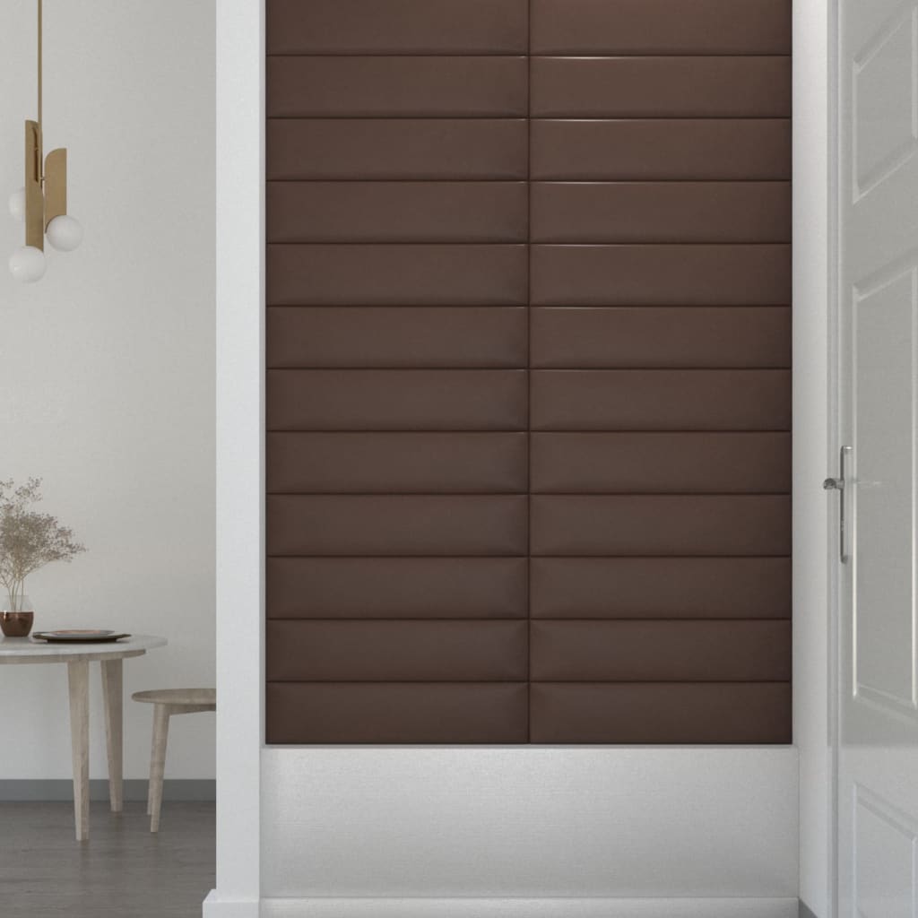 Wandpanelen 1,08 M² Kunstleer Bruin