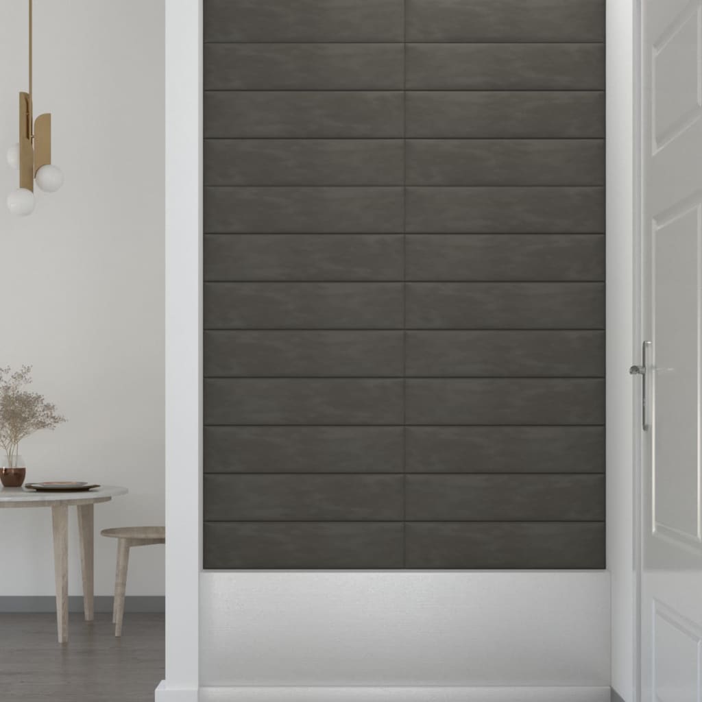 Wandpanelen 1,08 M² Fluweel Donkergrijs