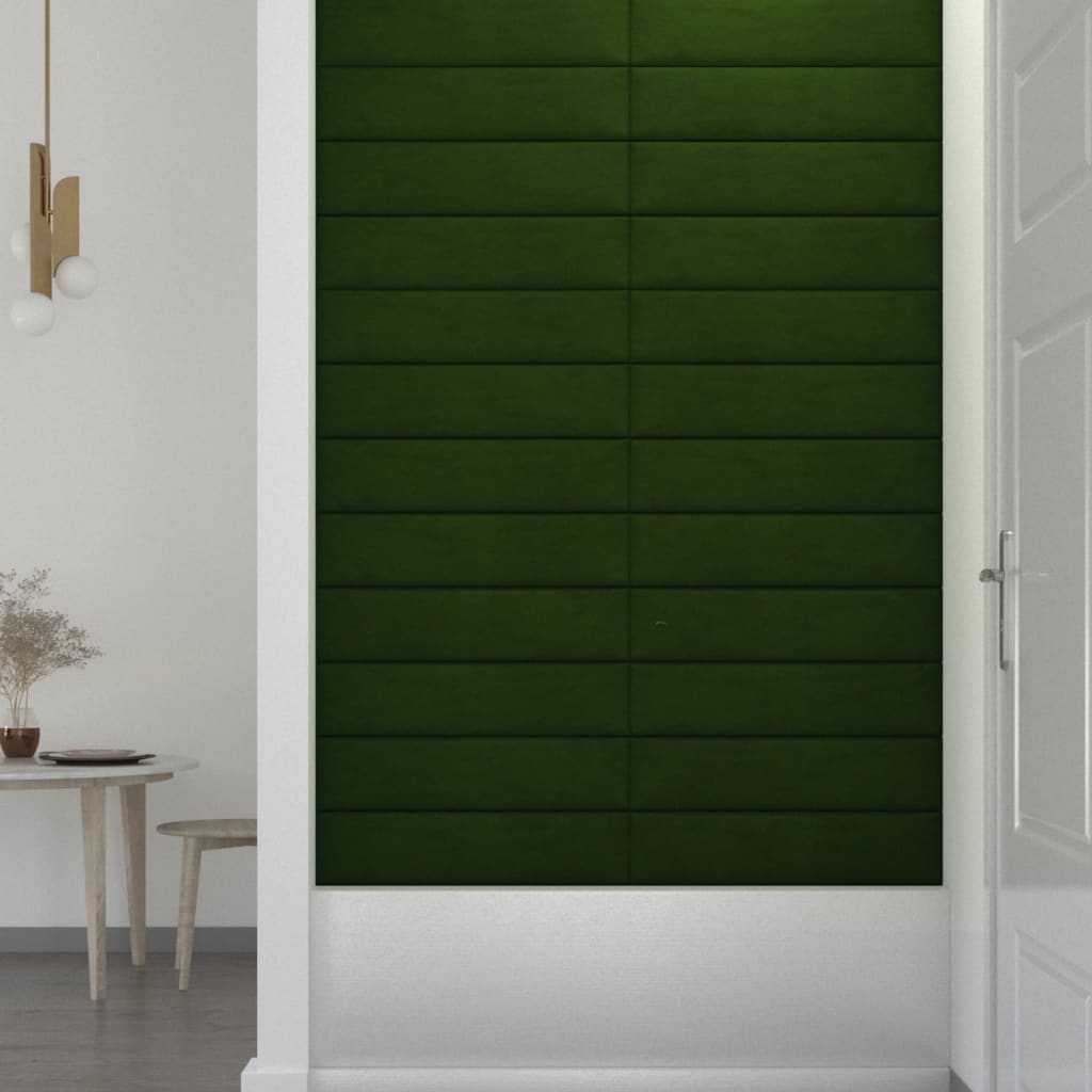 Wandpanelen 1,08 M² Fluweel Donkergroen