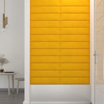 Wandpanelen 1,08 M² Fluweel Geel