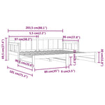Slaapbank Uitschuifbaar Massief Grenenhout 2X(90X200) Cm