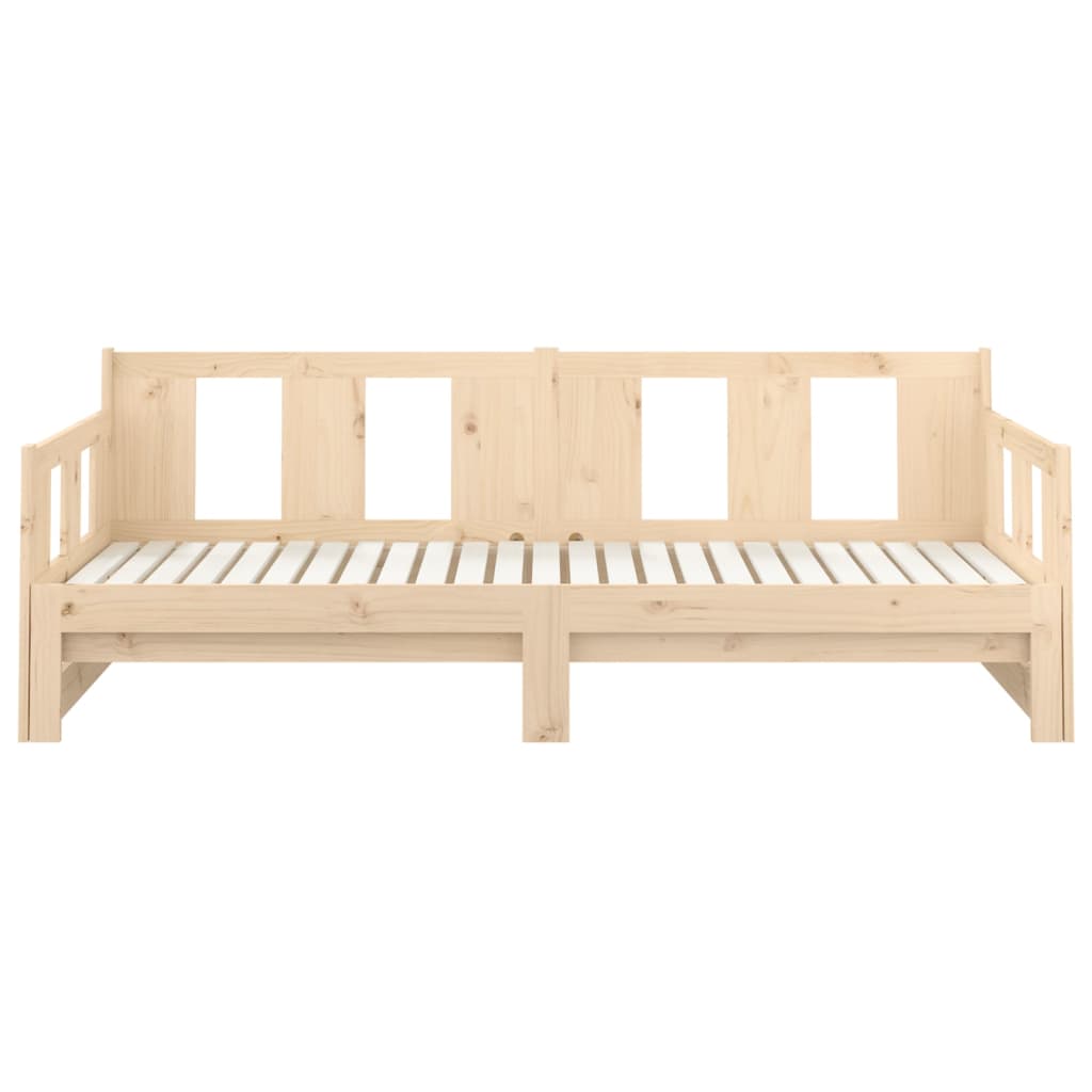 Slaapbank Uitschuifbaar Massief Grenenhout 2X(90X200) Cm