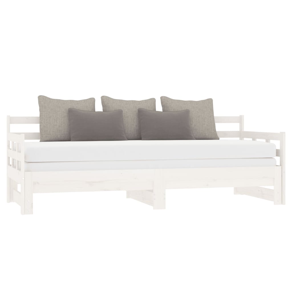 Slaapbank Uitschuifbaar Massief Grenenhout 2X(90X200) Cm