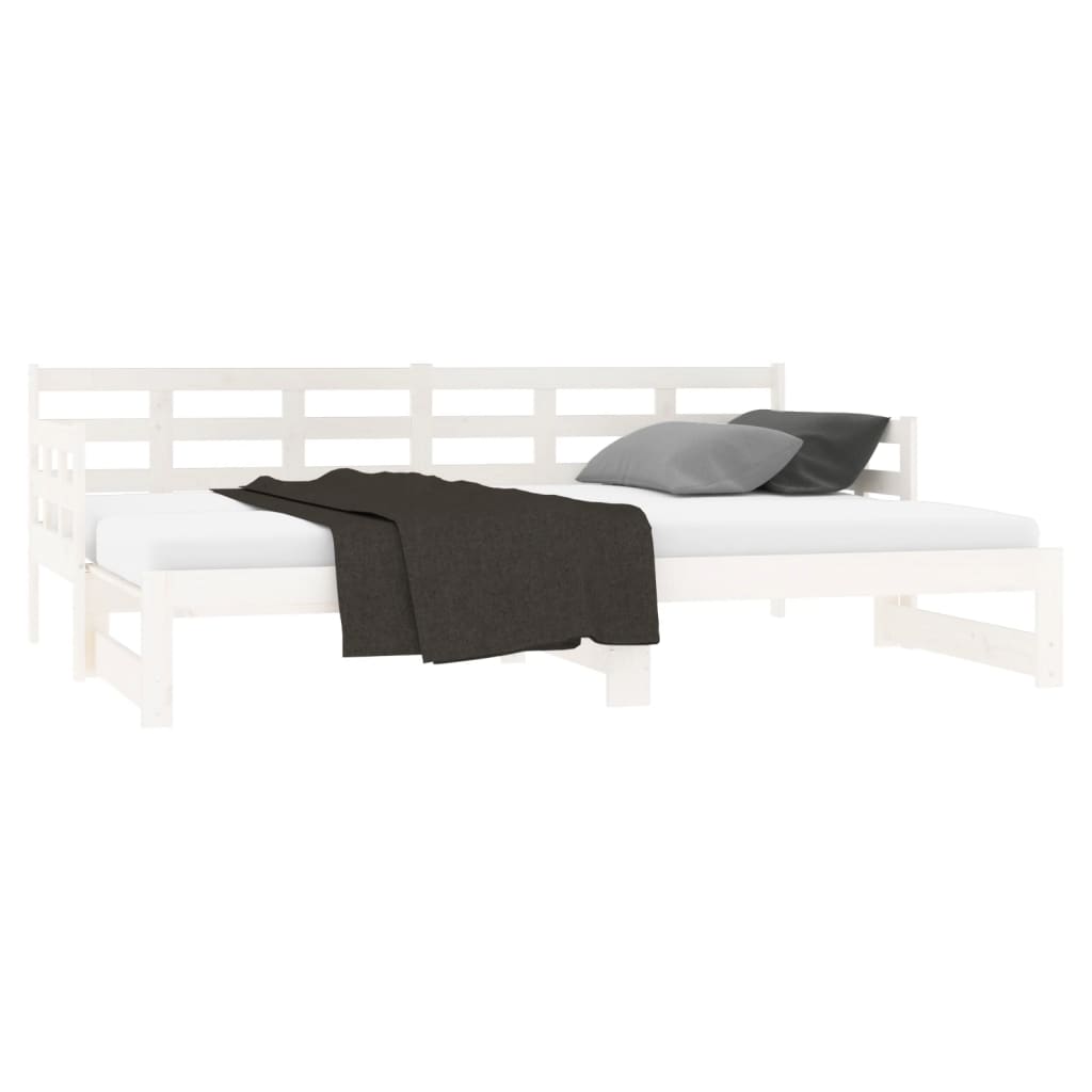 Slaapbank Uitschuifbaar Massief Grenenhout 2X(90X200) Cm