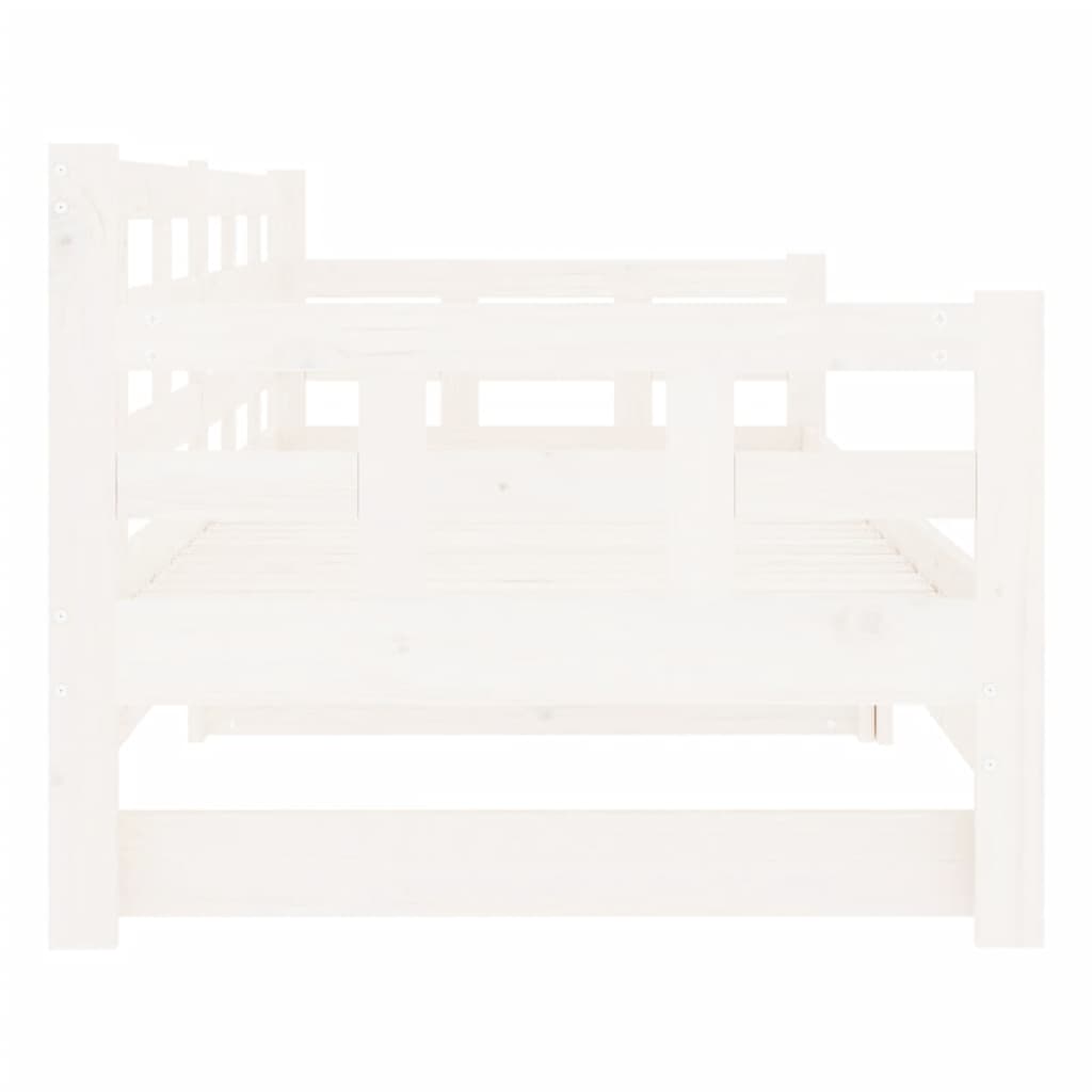 Slaapbank Uitschuifbaar Massief Grenenhout 2X(90X200) Cm