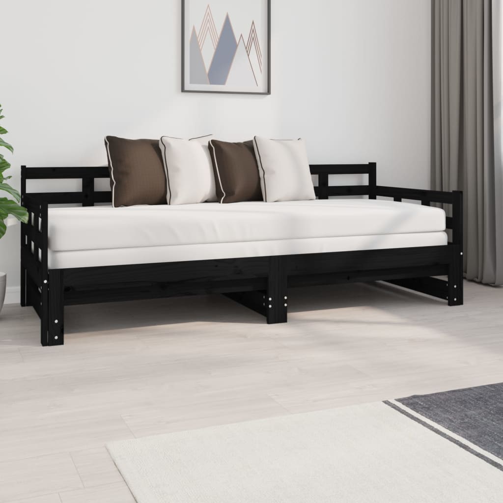 Slaapbank Uitschuifbaar Massief Grenenhout 2X(90X200) Cm