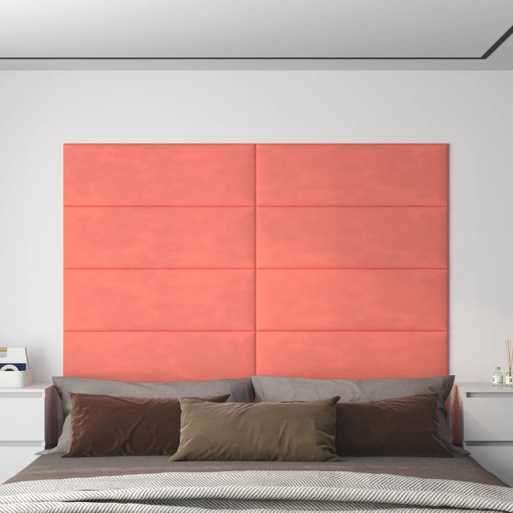 Wandpanelen 1,08 M² Fluweel Roze