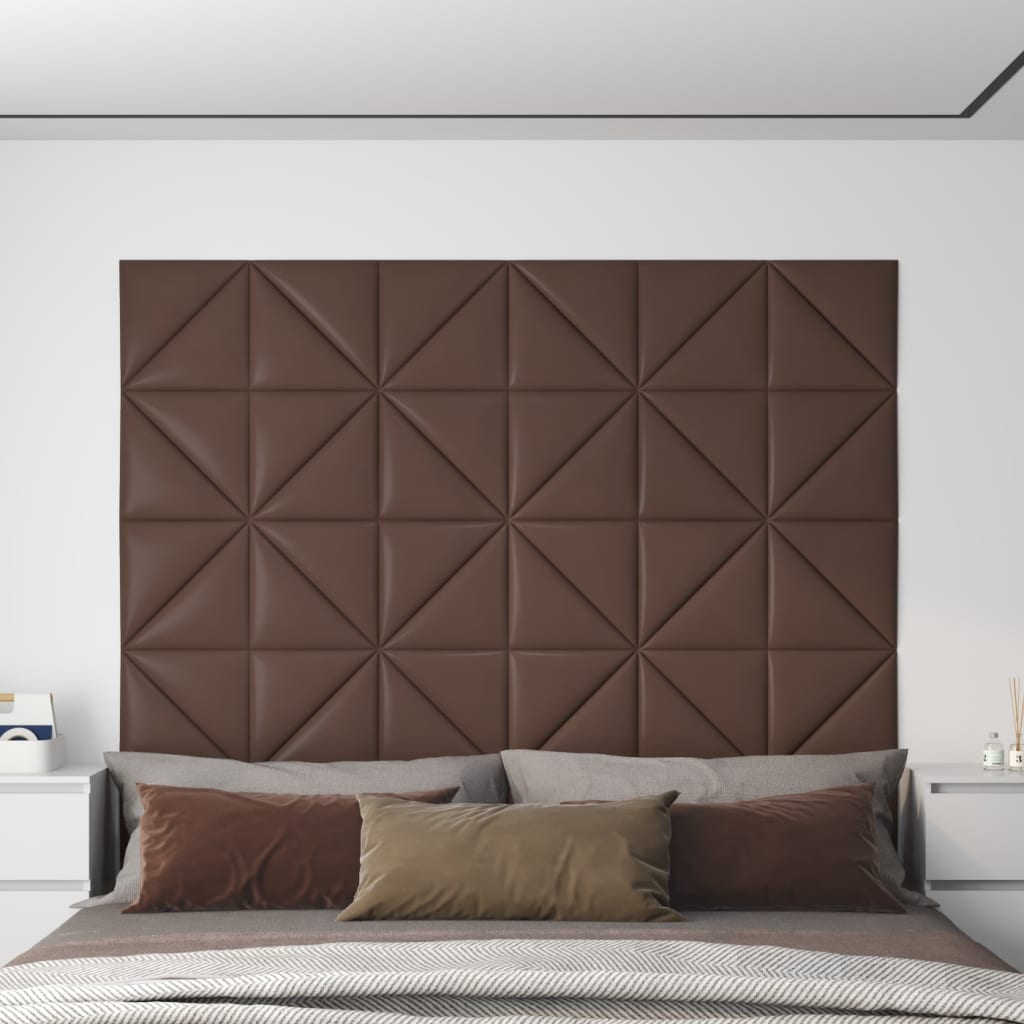 Wandpanelen 1,08 M² Kunstleer Bruin