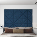 Wandpanelen 1,08 M² Fluweel Blauw