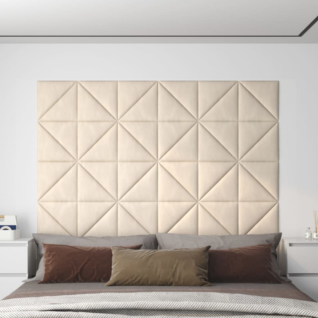 Wandpanelen 1,08 M² Fluweel Kleurig Crème