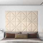 Wandpanelen 1,08 M² Fluweel Kleurig Crème