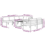 8-Delige Loungeset Met Kussens Aluminium Antracietkleurig