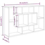 Wandschap 85X16X52,5 Cm Bewerkt Hout