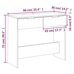 Wandtafel 90X36X75 Cm Bewerkt Hout
