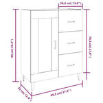 Dressoir 69,5X34X90 Cm Bewerkt Hout
