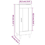 Dressoir 34,5X34X90 Cm Bewerkt Hout