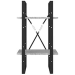 Boekenkast 2-Laags Eiken Grijs Sonoma