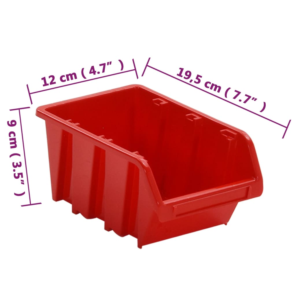 Sorteersysteemset 77X39 Cm Polypropeen Rood En Zwart
