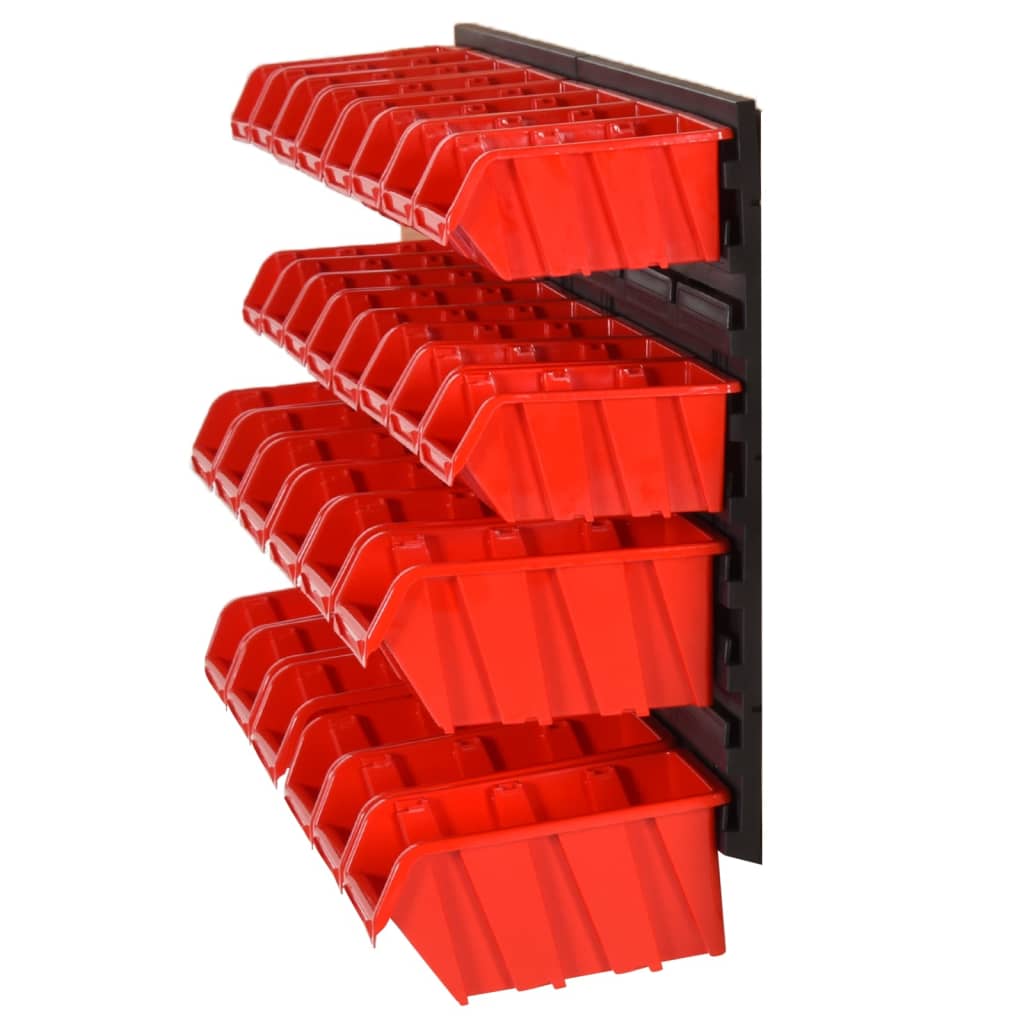 Sorteersysteemset 77X39 Cm Polypropeen Rood En Zwart