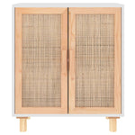 Dressoir 60X30X70 Cm Massief Grenenhout En Rattan