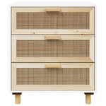 Dressoir 60X30X70 Cm Massief Grenenhout En Rattan
