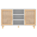 Dressoir 105X30X60 Cm Massief Grenenhout En Rattan